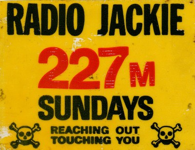 Radio Jackie window sticker from the 70's